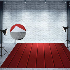 Lofaris Abstract Dark Red Stripe Pattern Fabric Floor Mat