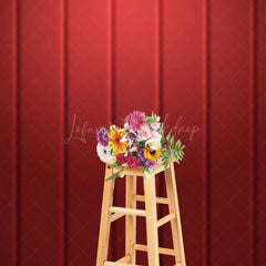 Lofaris Abstract Dark Red Wood Pattern Photography Backdrop