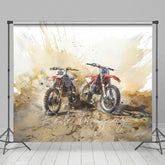 Lofaris Abstract Dirt Sand Motorcycle Sports Photo Backdrop