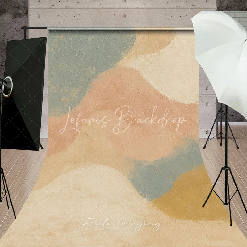 Lofaris Abstract Earth Tone Sweep Backdrop Minimalist Modern Art Party Decor Soft Textured Neutral Background