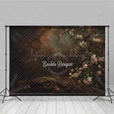 Lofaris Abstract Fine Art Photography Backdrop Moody Textured with Floral Elements Dark and Romantic Studio Prop