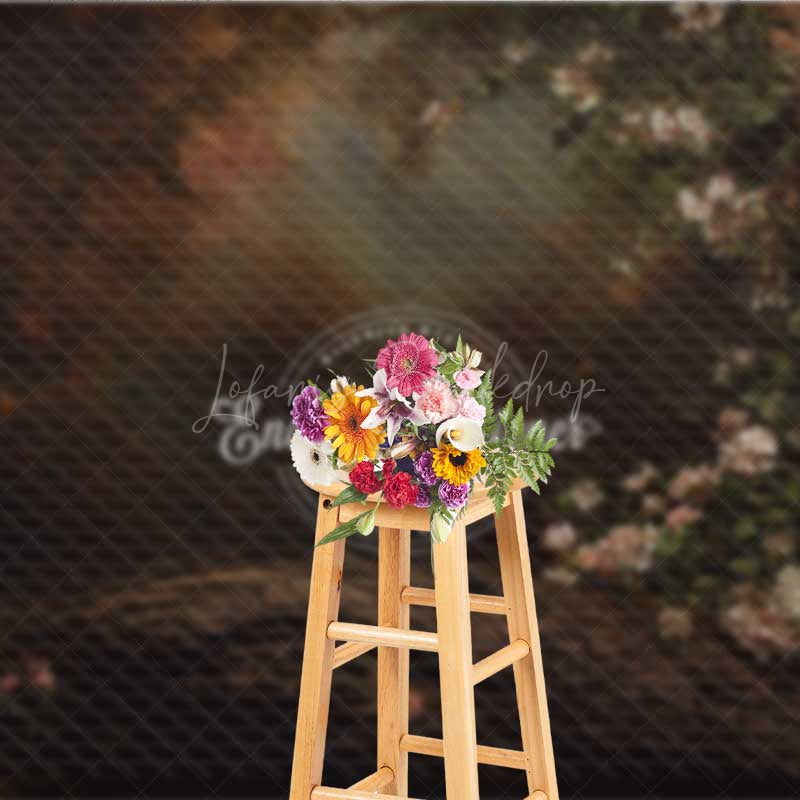Lofaris Abstract Fine Art Photography Backdrop Moody Textured with Floral Elements Dark and Romantic Studio Prop