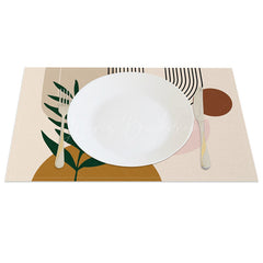 Lofaris Abstract Foliage Wall Art Vector Set of 4 Placemats