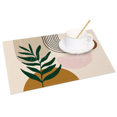 Lofaris Abstract Foliage Wall Art Vector Set of 4 Placemats