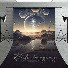 Lofaris Abstract Galactic Bubbles Fine Art Sweep Backdrop