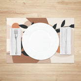 Lofaris Abstract Geometric Leaves Pattern Set Of 4 Placemats
