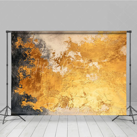 Lofaris Abstract Gold Texture Photography Backdrop Elegant Black and Grey Artistic Studio Decor