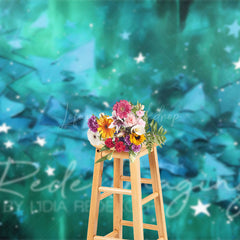 Lofaris Abstract Green Stars Fine Art Photography Backdrop