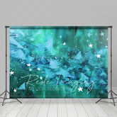 Lofaris Abstract Green Stars Fine Art Photography Backdrop