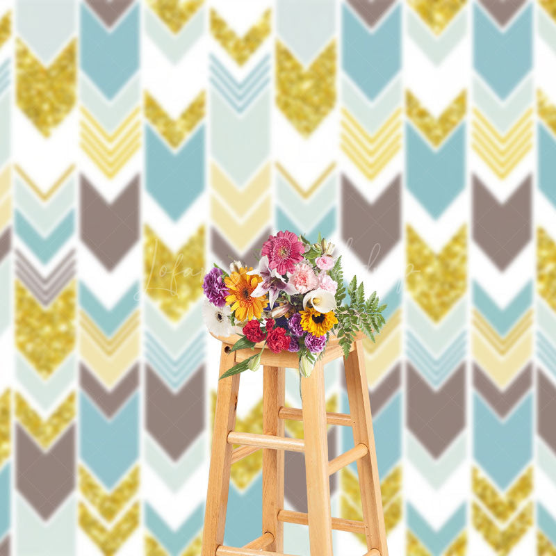 Lofaris Abstract Herringbone Stripes Pattern Photo Backdrop