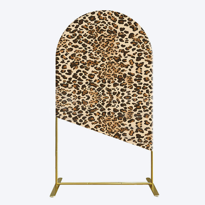Lofaris Abstract Leopard Print Happy Birthday Arch Backdrop