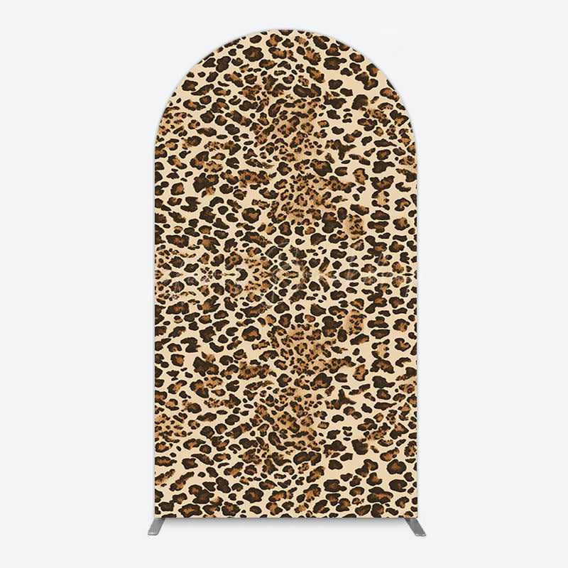 Lofaris Abstract Leopard Print Happy Birthday Arch Backdrop
