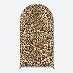 Lofaris Abstract Leopard Print Happy Birthday Arch Backdrop