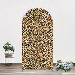 Lofaris Abstract Leopard Print Happy Birthday Arch Backdrop