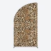 Lofaris Abstract Leopard Print Happy Birthday Half Moon Arch Backdrop