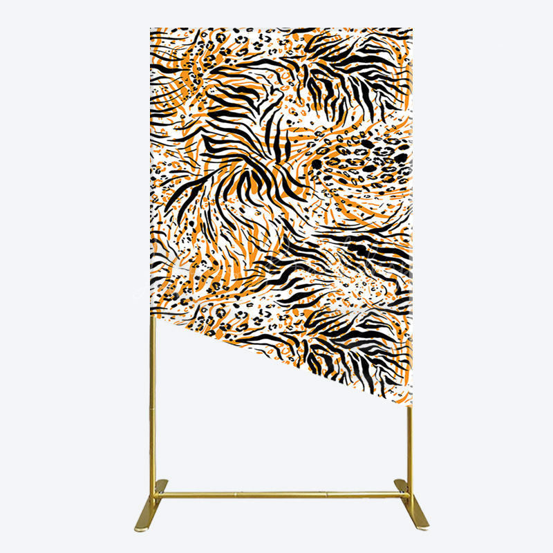 Lofaris Abstract Leopard Zebra Print Birthday Rectangle Backdrop