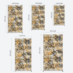 Lofaris Abstract Leopard Zebra Print Birthday Rectangle Backdrop