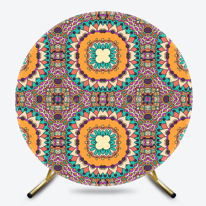 Lofaris Abstract Mandala Floral Round Ethiopian Backdrop