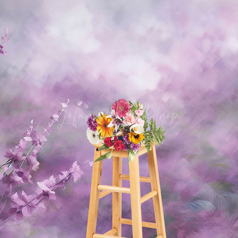 Lofaris Abstract Misty Elagant Purple Lavender Photo Backdrop