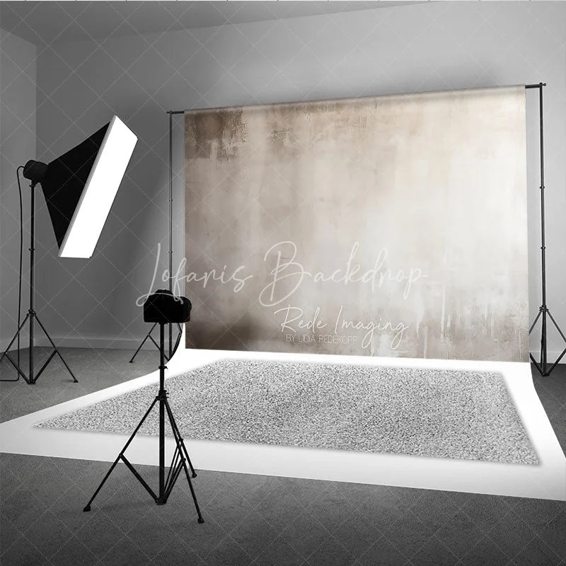 Lofaris Abstract Neutral Beige and Grey Texture Photography Backdrop Minimalist Portrait Studio Decor
