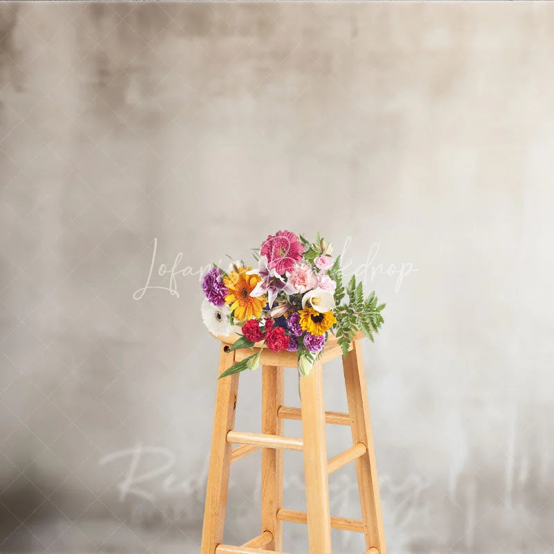 Lofaris Abstract Neutral Beige and Grey Texture Photography Backdrop Minimalist Portrait Studio Decor