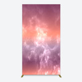 Lofaris Abstract Orange Red White Clouds Scene Rectangle Backdrop