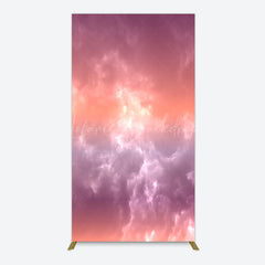 Lofaris Abstract Orange Red White Clouds Scene Rectangle Backdrop