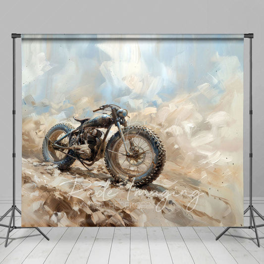 Lofaris Abstract Painted Dirt Bike Sports Photo Backdrop