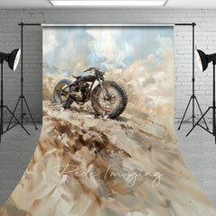 Lofaris Abstract Painted Dirt Bike Sports Sweep Backdrop