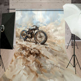 Lofaris Abstract Painted Dirt Bike Sports Sweep Backdrop