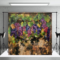 Lofaris Abstract Painted Grapes Brown Fine Art Photo Backdrop