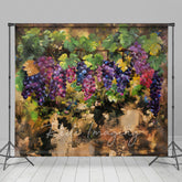 Lofaris Abstract Painted Grapes Brown Fine Art Photo Backdrop