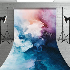 Lofaris Abstract Painterly Sweep Backdrop Ethereal Peach Purple and Blue Gradient for Studio Photography