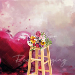 Lofaris Abstract Pink Painted Heart Backdrop Romantic Valentine Wedding Portrait Photography Background