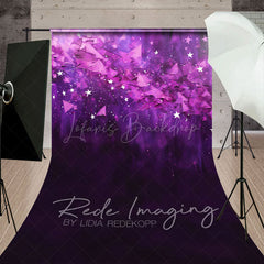 Lofaris Abstract Pink Stars Fine Art Sweep Photo Backdrop