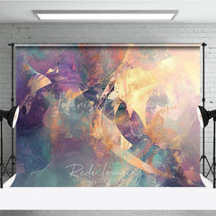 Lofaris Abstract Purple and Gold Oil Painting Photography Backdrop Artistic Texture Studio Background