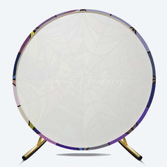 Lofaris Abstract Purple Spiderweb Round Birthday Backdrop