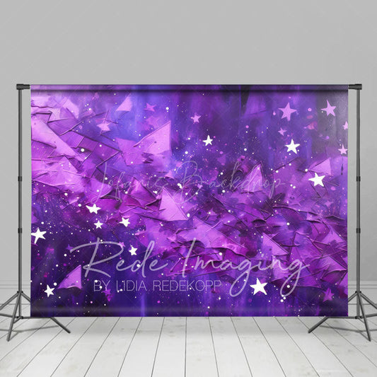 Lofaris Abstract Purple Stars Fine Art Photography Backdrop