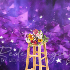 Lofaris Abstract Purple Stars Fine Art Photography Backdrop