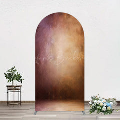 Lofaris Abstract Red Gold Mixed Pattern Birthday Arch Backdrop