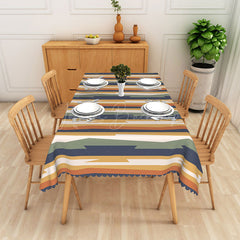 Lofaris Abstract Stripes Modern Rectangle Tablecloth
