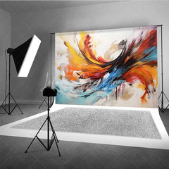 Lofaris Abstract Swirl Art Backdrop Colorful Feather Painting Photography Background Modern Texture Portrait Photo Prop