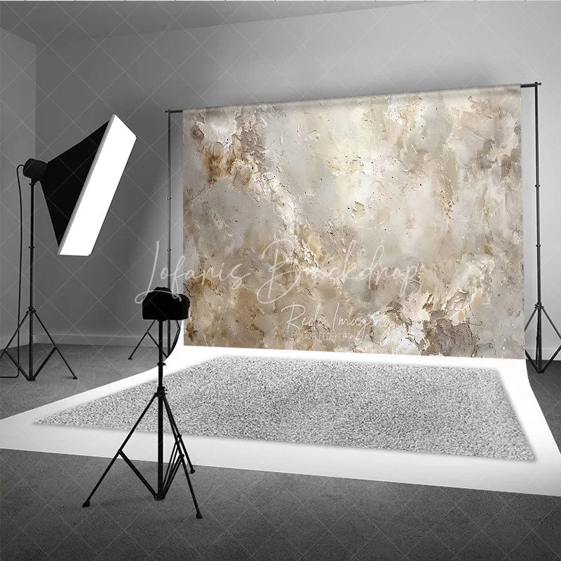 Lofaris Abstract Textured Beige and Brown Photography Backdrop Distressed Stucco Wall Rustic Studio Prop for Portraits