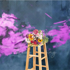 Lofaris Abstract Textured Dark Blue and Magenta Photography Backdrop Modern Artistic Studio Photo Prop for Portraits