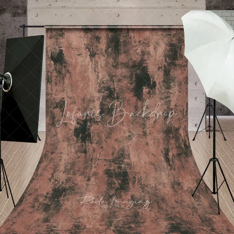 Lofaris Abstract Textured Dark Brown and Reddish-Brown Sweep Backdrop Rustic Grunge Painterly Photo Background for Portraits