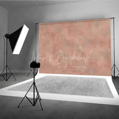 Lofaris Abstract Textured Dusty Rose Photography Backdrop Muted Terracotta and Gray Painterly Design for Professional Studio