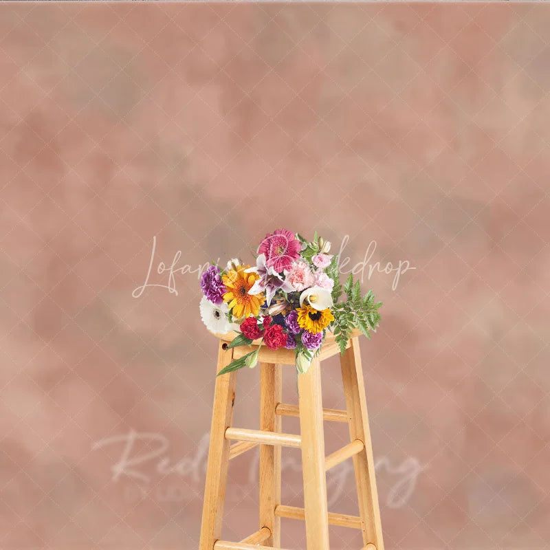 Lofaris Abstract Textured Dusty Rose Photography Backdrop Muted Terracotta and Gray Painterly Design for Professional Studio
