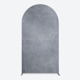 Lofaris Abstract Textured Gray Cement Wall Arch Backdrop