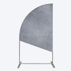 Lofaris Abstract Textured Gray Cement Wall Half Moon Arch Backdrop