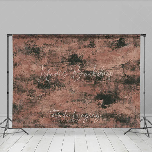 Lofaris Abstract Textured Photography Backdrop Distressed Reddish Brown and Dark Grey Tones Vintage Fine Art Style